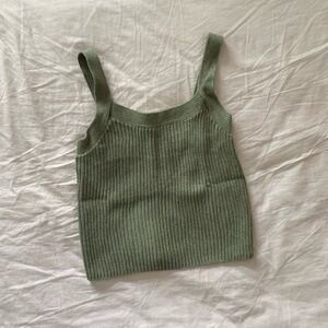 gap knitted khaki tank